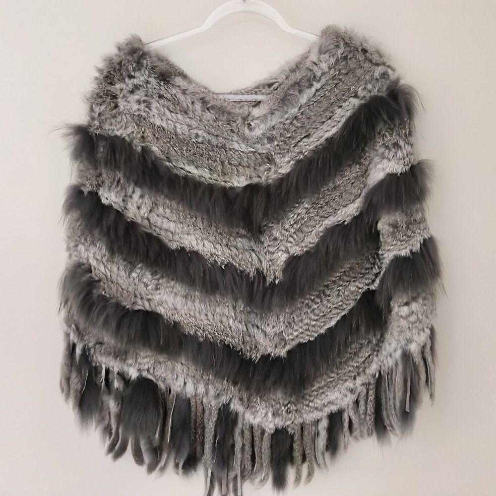 Adore Poncho in various shades of grey  one size